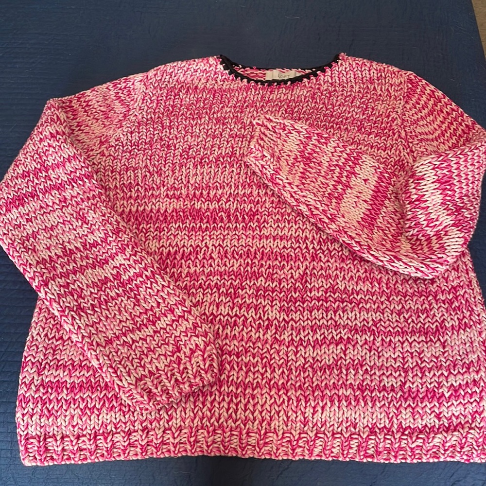 Loft sweater. Bright pink. Perfect condition. Xxl